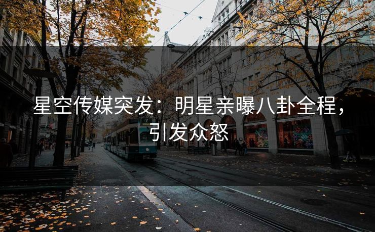 星空传媒突发：明星亲曝八卦全程，引发众怒